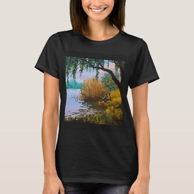 T-shirt Parti pour la pêche (Devant)