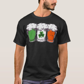 T-shirt Parti Shamrock du drapeau irlandais Jour de la Sai