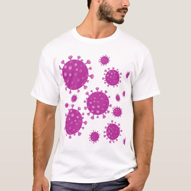 T-shirt Particule virale pourpre (Devant)
