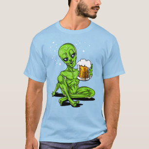 T-shirt Partie cosmique potable étrangère d'UFO de