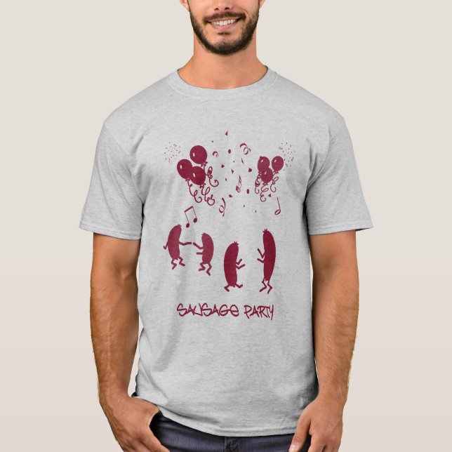 T-shirt Partie de saucisse (Devant)