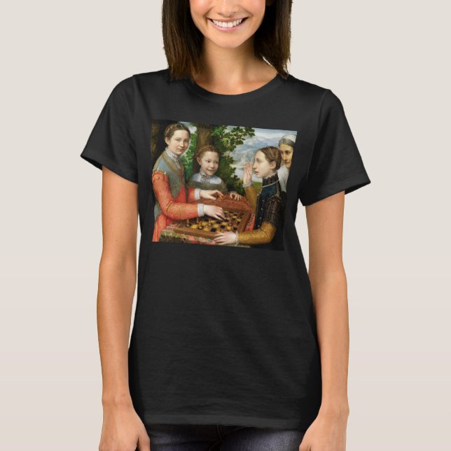 T-shirt Partie d'échecs par Sofonisba Anguissola - Circa (Devant)
