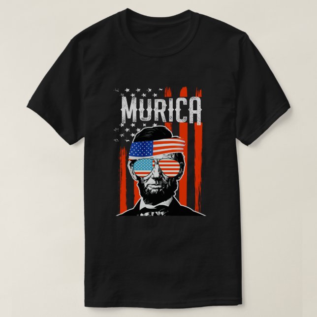 T-shirt Partie drôle Amérique de Murica Abe Lincoln 4 (Design devant)
