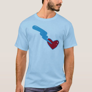 T-shirt partie forte de coeur de bord droit (version