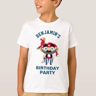 T-shirt Partie mignonne d'anniversaire de enfant de pirate