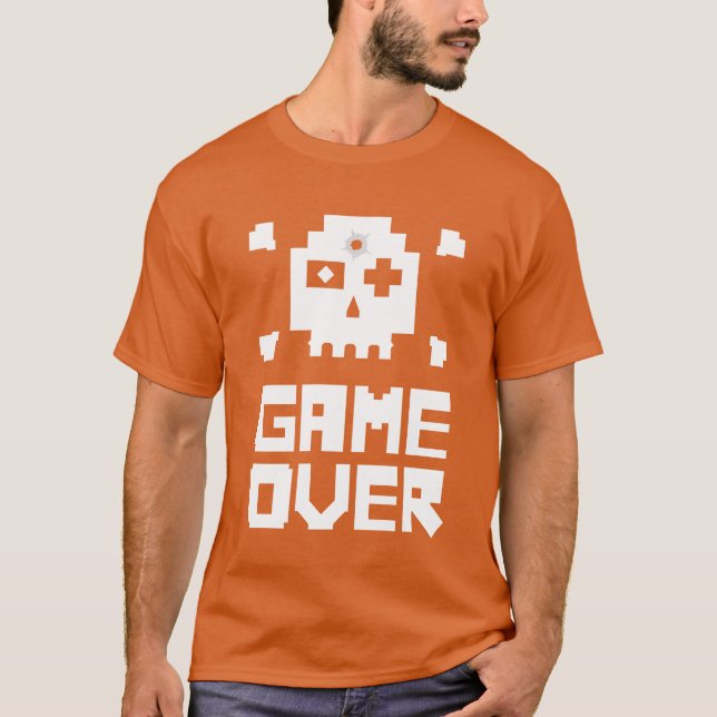 T-shirt PARTIE TERMINÉE Jeux Rétro (Devant)