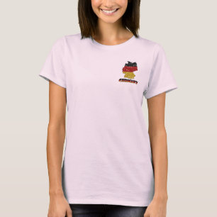 T-shirt Parties scintillant Allemagne Drapeau avec étincel