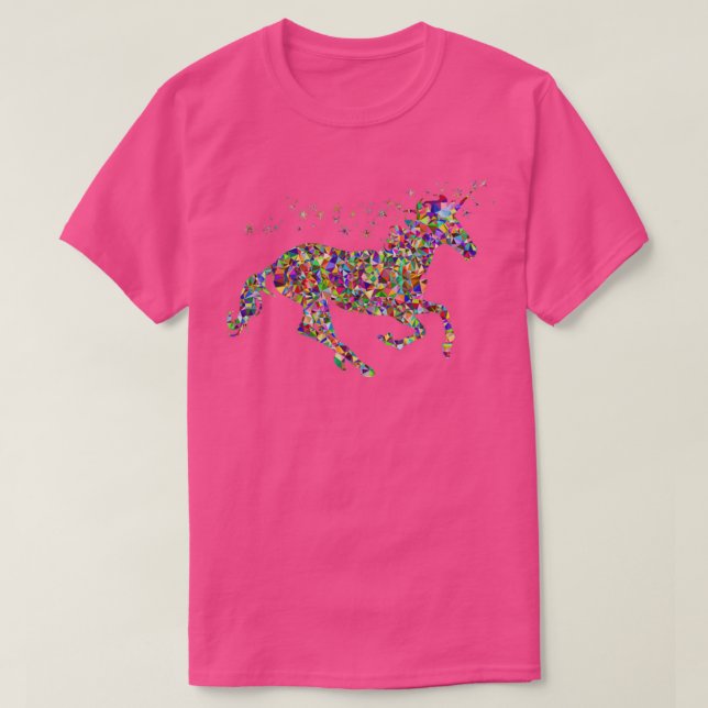 T-shirt Parties scintillant arc-en-ciel Unicorn Chemise es (Design devant)