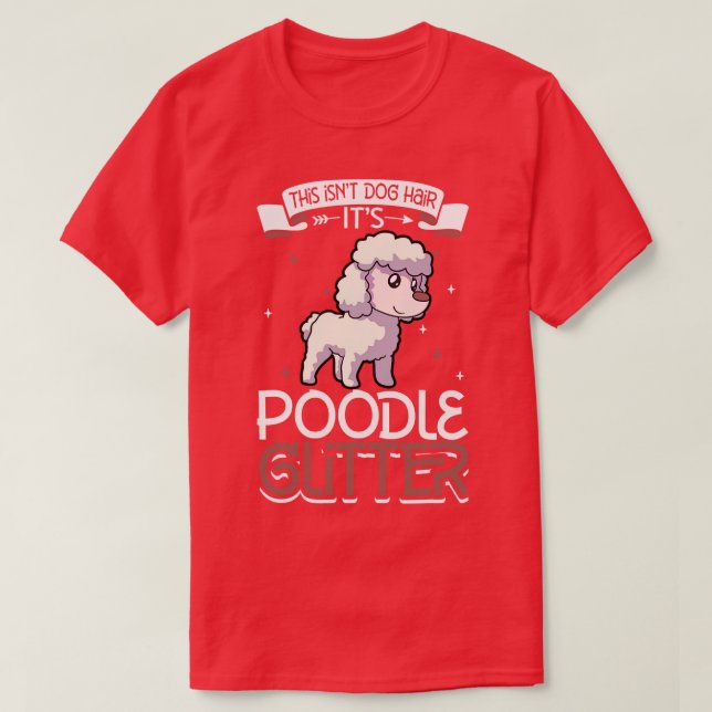 T-shirt Parties scintillant de caniche (Design devant)