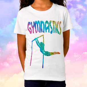 T-Shirt Parties scintillant de gymnastique Barres asymétri