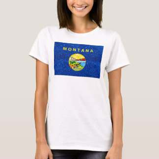 T-shirt Parties scintillant Drapeau du Montana