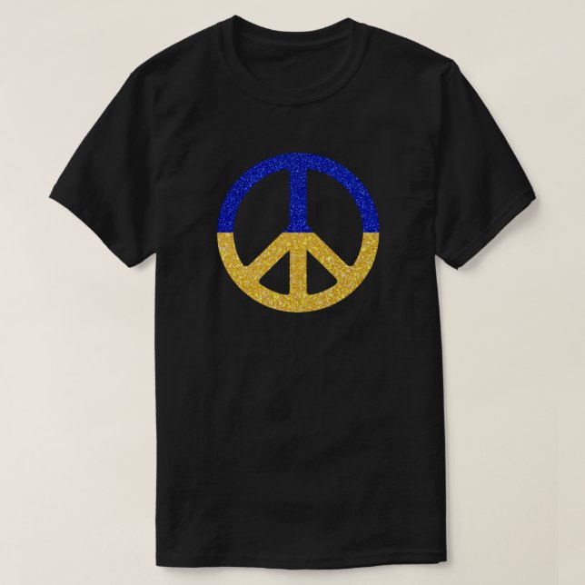 T-shirt Parties scintillant du drapeau ukrainien d (Design devant)