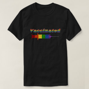 T-shirt PARTIES SCINTILLANT LGBT Vacciné contre la fierté 