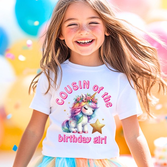 T-shirt Parties scintillant licorne magique filles cousine (Créateur téléchargé)