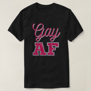 T-shirt Parties scintillant magenta Gay AF