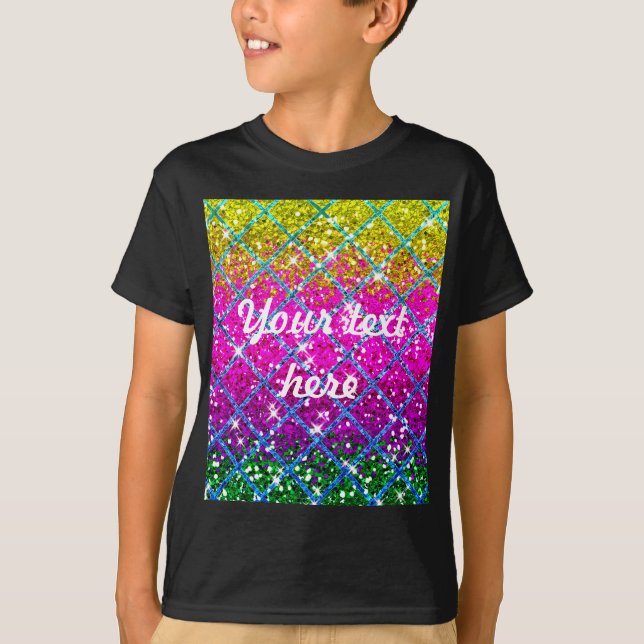 T-shirt Parties scintillant pourpre Snakeskin (Devant)