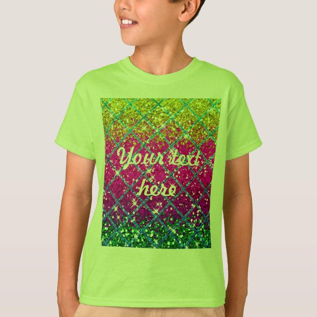 T-shirt Parties scintillant pourpre Snakeskin (Devant)