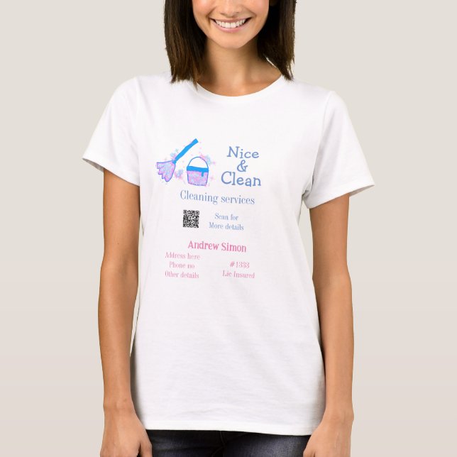 T-shirt Parties scintillant rose bleue nettoyant pop ajout (Devant)