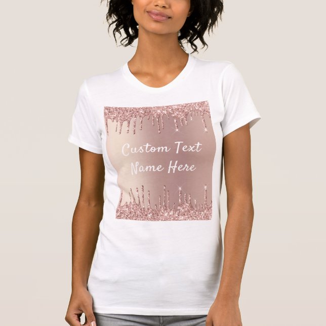 T-shirt Parties scintillant rose Gold Blush Drivers Votre  (Devant)