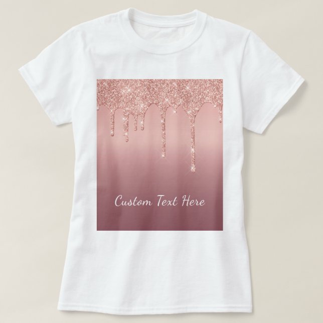 T-shirt Parties scintillant rose Gold Blush Étincelle Votr (Design devant)