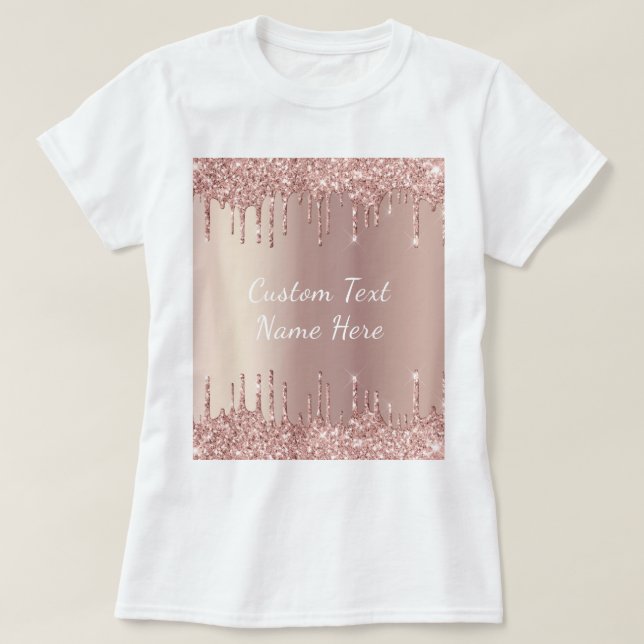T-shirt Parties scintillant rose Gold Blush - Votr (Design devant)