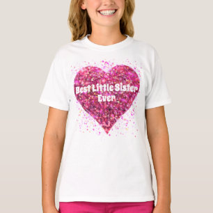 T-shirt Parties scintillant rose pétillant coeur meilleure