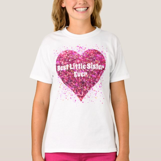 T-shirt Parties scintillant rose pétillant coeur meilleure (Devant)
