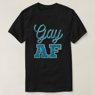 T-shirt Parties scintillant Turquoise Gay AF