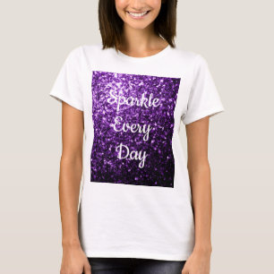 T-shirt Parties scintillant violet foncé Étincelle tous le