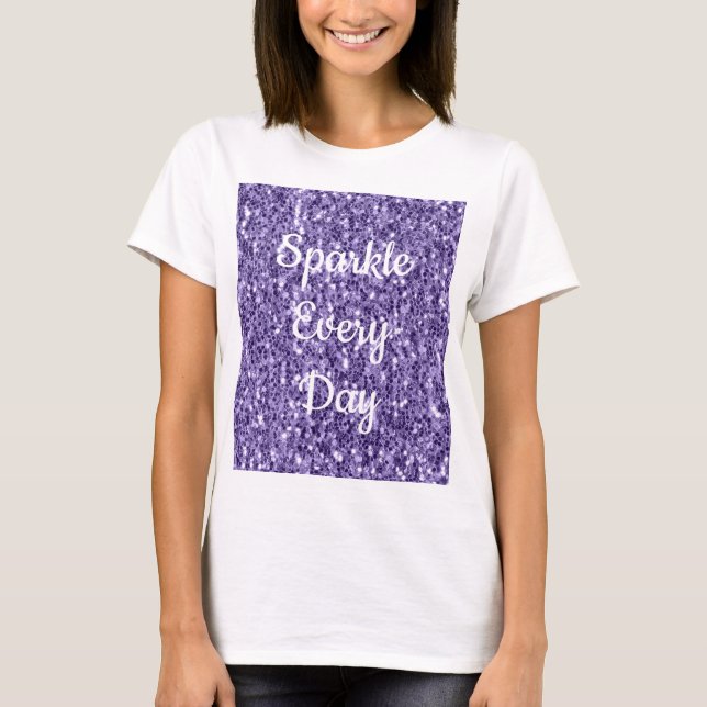 T-shirt Parties scintillant violet ultra violet Étincelle  (Devant)