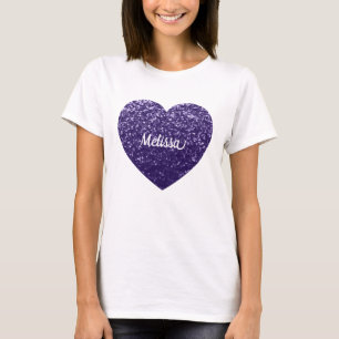T-shirt Parties scintillant violette foncée ultra violette