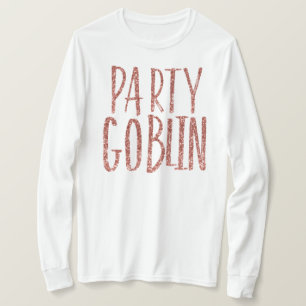 T-shirt Parties scintillantes roses d'or de lutin de