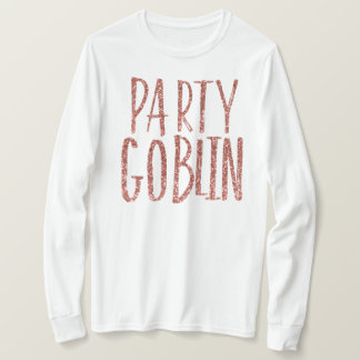 T-shirt Parties scintillantes roses d'or de lutin de