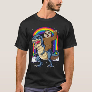 T-shirt Partir à cheval T-rex Dinosaur arc-en-ciel Animaux