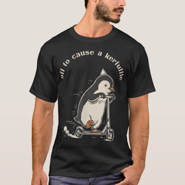 T-shirt Partir pour causer une agitation drôle de manège d (Devant)