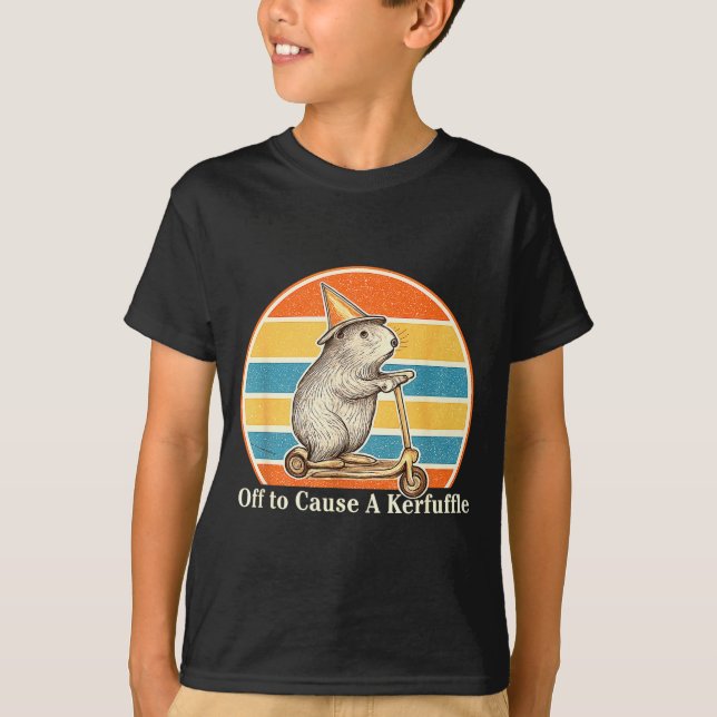 T-shirt Partir pour causer une agitation drôle de marmotte (Devant)