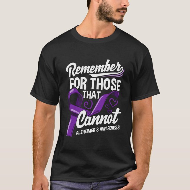 T-shirt Partisan Ruban Violet Sensibilisation Alzheimer (Devant)