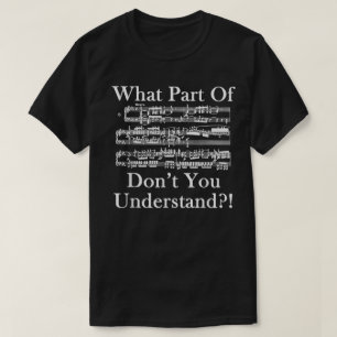 T-shirt Partition de musique drôle Ne comprenez-vous pas l