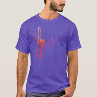 T-shirt Partition de trombone coloréefamille de trombone f