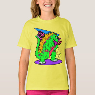 T-shirt Partition Dinosaures stegosaurus guitare