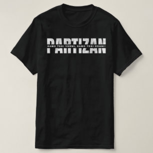 T-shirt PARTIZAN Texte Blanc 