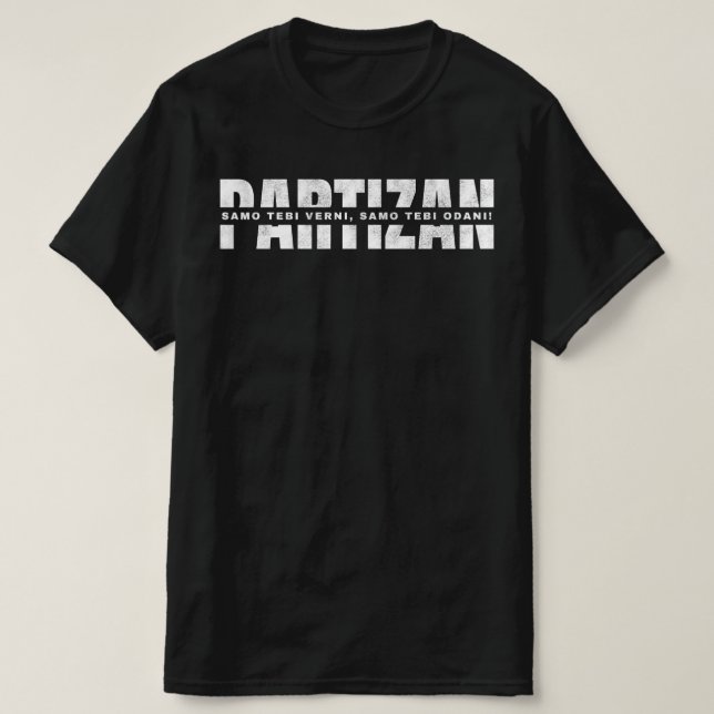 T-shirt PARTIZAN Texte Blanc  (Design devant)