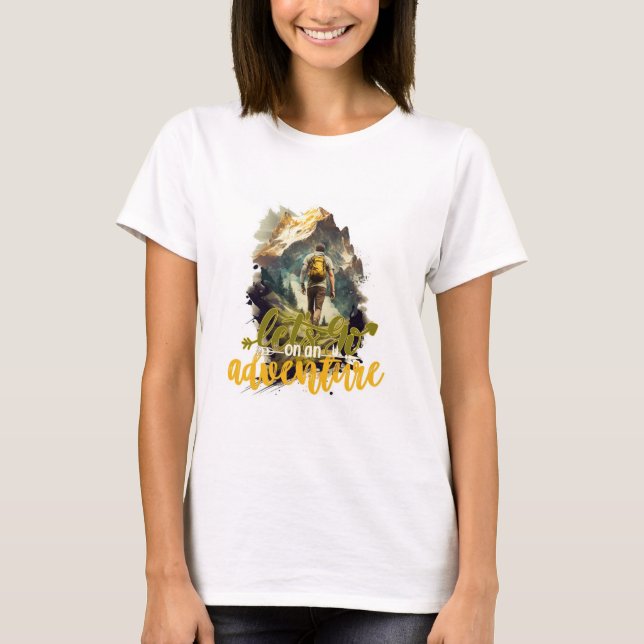 T-shirt « Partons à l'aventure » pour les amateurs (Devant)