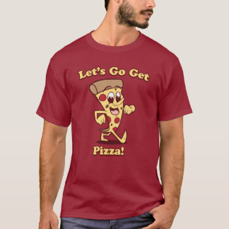 T-shirt "Partons obtiennent la pizza !" Rétro bande