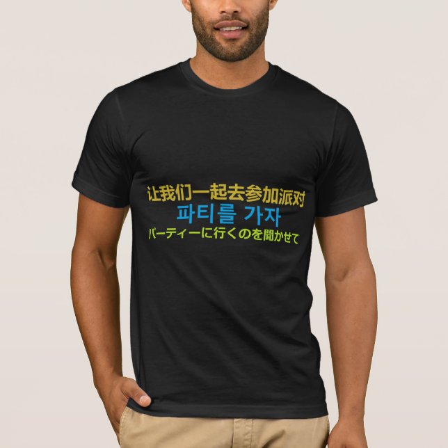 T-shirt Partons partie (chinois, coréen, et les Japonais) (Devant)