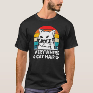 T-shirt Partout Poils de Chat Chat Chaton Humour Mère de