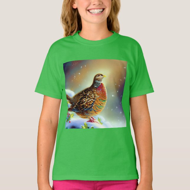 T-shirt Partridge de Noël 3 (Devant)