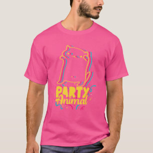 T-shirt Party Animal Disco Dancing Chat Mème