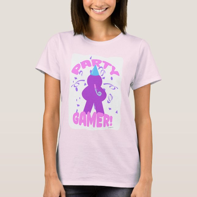 T-shirt Party Gamer Epic Meepe Boardgame Fun Time (Devant)
