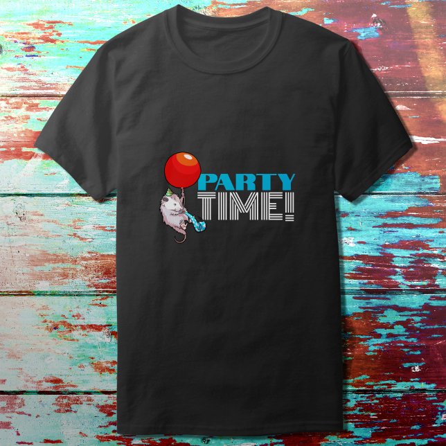 T-shirt PARTY TIME! Partie Possum Funny Opossum Texte lége (Créateur téléchargé)
